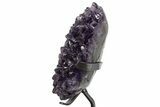 Brilliant Amethyst Geode With Metal Stand - Uruguay #342507-3